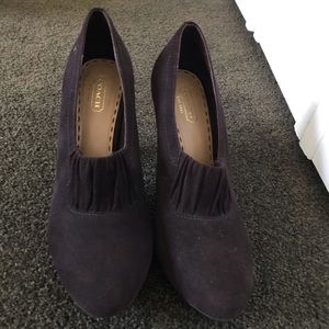 Coach brown suede heel
